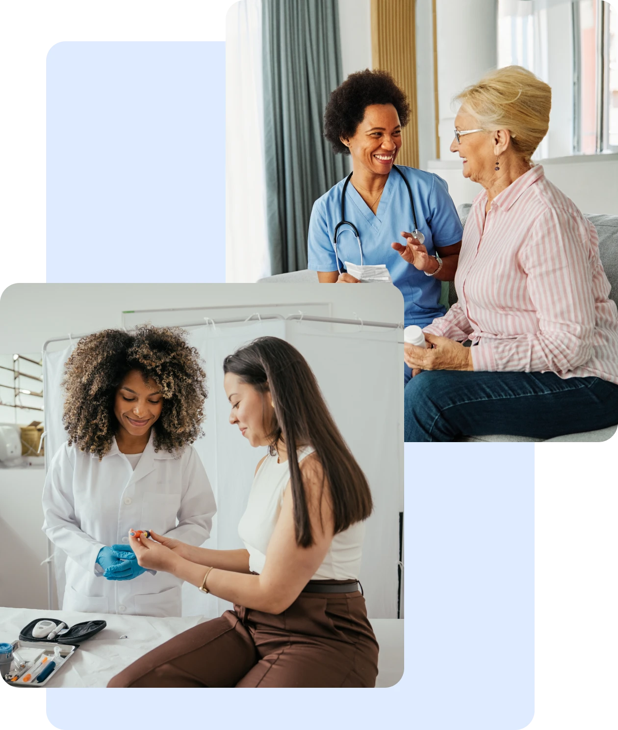 Nurses engaging with patients