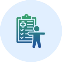 Checklist icon with person illustration