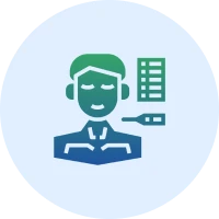 Call center representative symbol